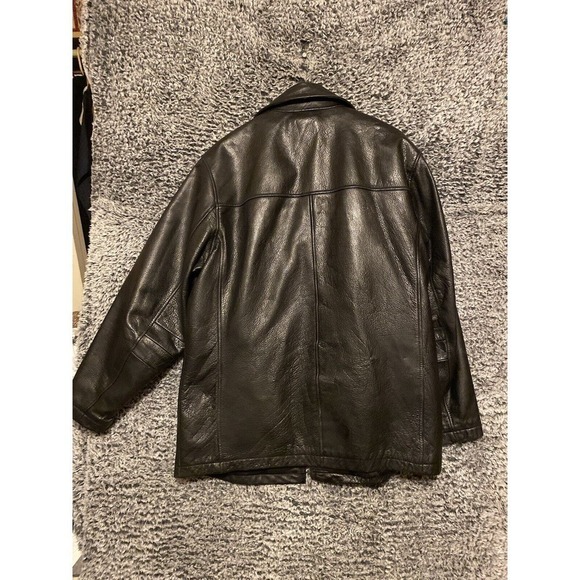 WILSONS LW Thinsulate Insulated 2 Layer HEAVY Leather Full Zip Coat Jacket Large - Picture 10 of 11